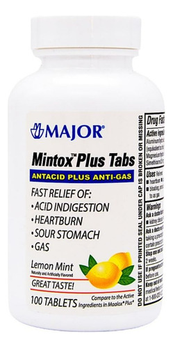 100 Comprimidos Mastigáveis Mintox Plus Da Major Pharmaceuti - Imagem 2