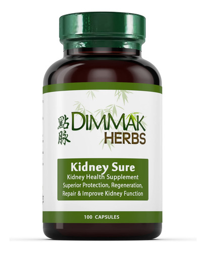 Suplemento De Saúde Dimmak Herbs Kidney Sure 100 Cápsulas 40