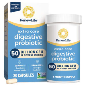 Cápsulas Probióticas Digestivas Renew Life Extra Care, 50 Bi