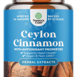 Suplemento Natures Craft Organic Ceylon Canela 1000mg