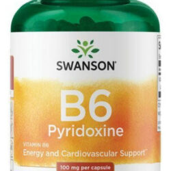 Vitamina B6 Piridoxina 100 Mg 250 Cápsulas Vegetais Da Swans