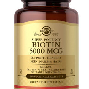 Suplemento Solgar Biotina 5000mcg Suporta Uma Pele Saudável