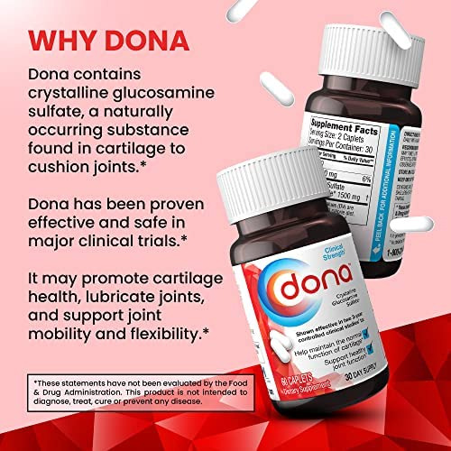 Sulfato De Glucosamina Cristalino Dona, 750 Mg, Pílulas De - Imagem 4