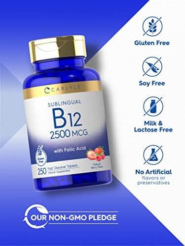 Suplemento De Vitamina B12 Carlyle 2500mcg Com Ácido Fólico - Imagem 4