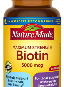 Suplemento De Biotina Natural De 5000 Mcg De Potência Máxima