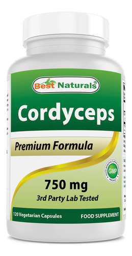 Suplemento Best Naturals Cordyceps Sinensis Mycelium 750 Mg