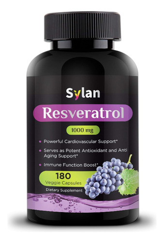 Sylan Trans Resveratrol Suplemento 1000mg 180 Cápsulas E...