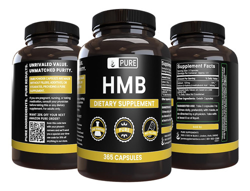 Suplementos Dietéticos Pure Original Ingredients Hmb 365 Cap - Imagem 4
