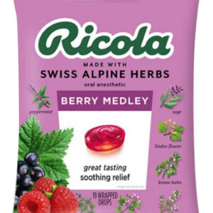 Comprimidos Para Tosse Berry Medley, 19 Unidades, Da Ricola