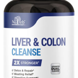 Suplemento Nutreb Liver Detox & Colon Cleanse 90 Cápsulas