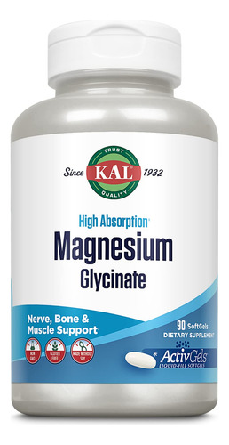 Suplemento Kal Magnesium Glicinate Activgels 315mg 90 Sofge