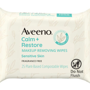 Toalhetes Faciais Removedores De Maquiagem Aveeno Calm + Res