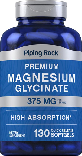 Glicinato De Magnésio | 375mg | 130 Unidades | Qualidade ...