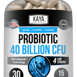 Suplemento Probiótico Kaya Naturals 40 Bilhões De Cfu 30 Cáp