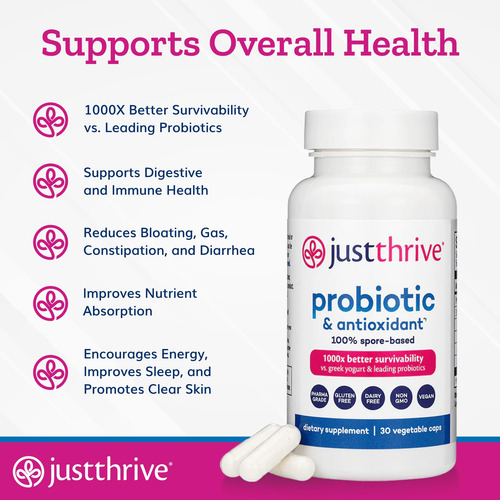 Suplemento Just Thrive Probiótico Suprimento De 30 Dias - Imagem 4