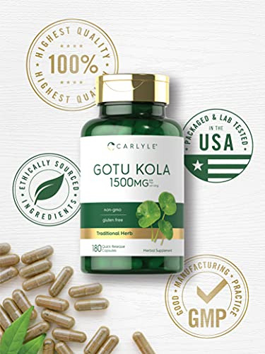 Suplemento Carlyle Gotu Kola (cápsulas De 1500 Mg, 180 Unida - Imagem 5