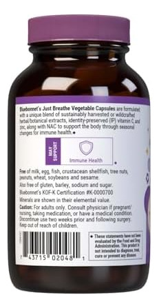 Bluebonnet Nutrition Justbreathe, Suporte Sazonal*, Não Ogm, - Imagem 3