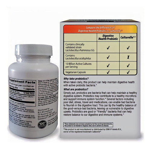 Suplemento Berkley Jensen Daily Care Digestive Probiotics 80 - Imagem 7