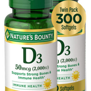 Suplemento De Vitamina D3 Nature&quots Bounty 50mcg 2000iu 150ct
