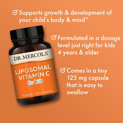 Suplemento Dr. Mercola De Vitamina C Lipossomal Para Criança - Imagem 4