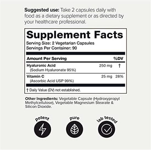 Cápsulas De Ácido Hialurônico Ultra Pureza - 95%+ Purificad - Imagem 2