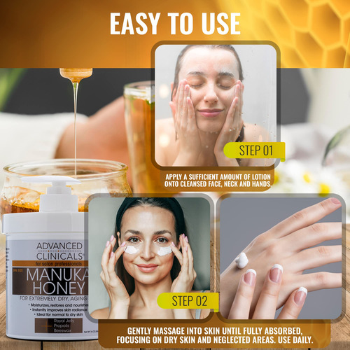 Hidratante E Manteiga Corporal Advanced Clinicals Manuka Hon - Imagem 5