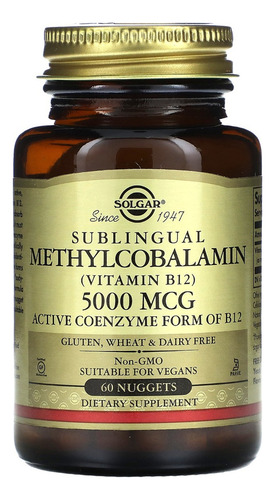 Vitamina Solgar B12 5.000 Mcg 60cp Sabor Sem sabor - Imagem 4