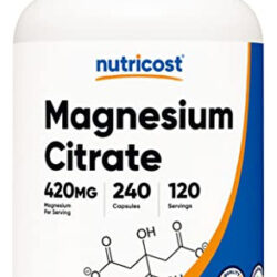 Suplemento Nutricost Citrato De Magnésio 420mg 240 Cápsulas