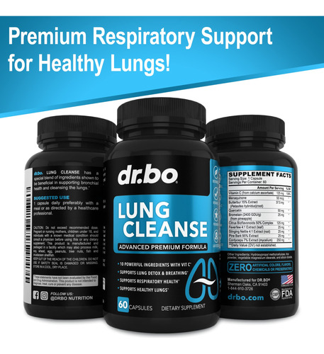 Suplemento Dr. Bo Lung Cleanse Support 60 Cápsulas - Imagem 9