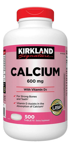 Cálcio 600mg Com Vitamina D3 500 Comprimidos Importados Dos - Imagem 2