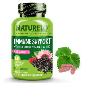 Naturelo Immune Support - Vitamina C, Sabugueiro, Zinco, Ech