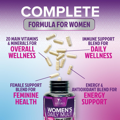 Multivitamínico Nature"s Nutrition Women Daily 60 Cápsulas - Imagem 8