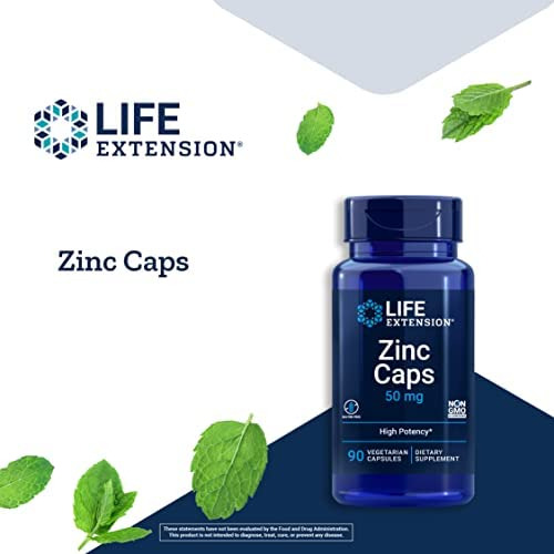 Life Extension Zinc Caps, Zinco 50 Mg, Citrato De Zinco, Apo - Imagem 4
