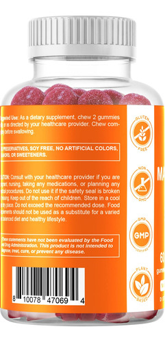 Suplemento Vitamínico De Citrato De Magnésio Gummies 600mg 6 - Imagem 5