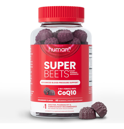 Suplementos Humann Superbeets Heart Gummies Advanced 60u