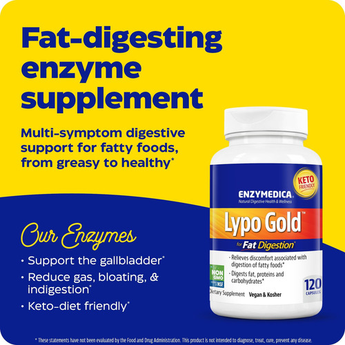 Enzimedica Lypo Ouro, Enzimas Digestivas Para Digestão De Go - Imagem 3