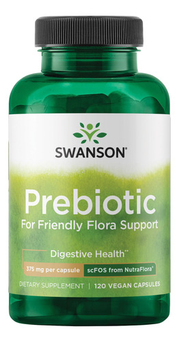 Suplemento Cápsulas Prebióticas Swanson 750 Mg 120 Veggie