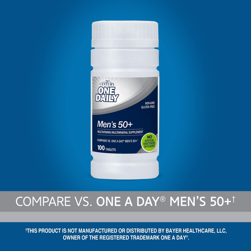 21st Century One Daily Mens 50+ Comprimidos, 100 Contagens - Imagem 2