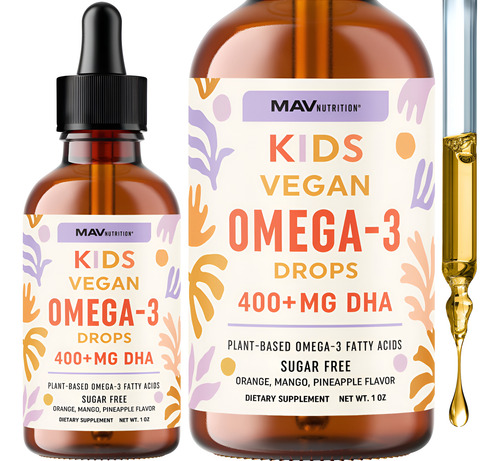Suplemento Mav Nutrition Vegan Omega 3 Liquid Drops Kids
