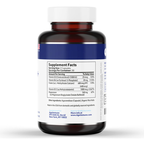 Suplemento Ageimmune Vitamin B Complex 60 Cápsulas - Imagem 2