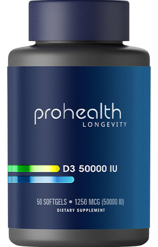 Suplemento Prohealth Vitamina D3 50.000 Ui 50 Cápsulas Gelat
