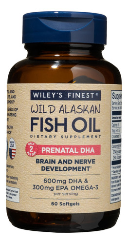 Suplemento Wiley"s Finest Wild Alaskan Fine Prenatal Dha