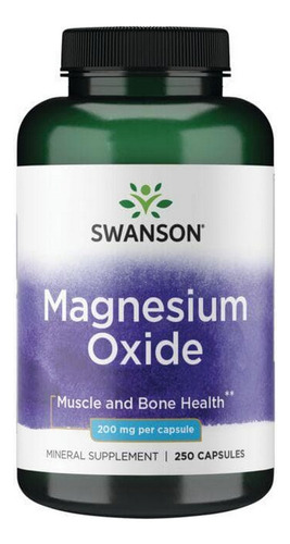 Óxido De Magnésio 200 Mg 250 Cápsulas Da Swanson Vitamins - Imagem 2