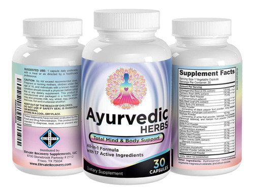 Suplemento De Ervas Ayurvédicas Elevate Recovery 30 Cápsulas - Imagem 5