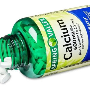 Cálcio 600mg Plus Vitamina D3 20mcg Spring Valley 250 Tabs