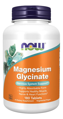 Now Foods Supplements, Glicinato De Magnésio 100 Mg, Forma A