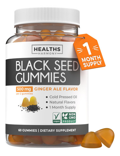 Suplemento Healths Harmony Black Seed Oil Gummies 60 Unidade