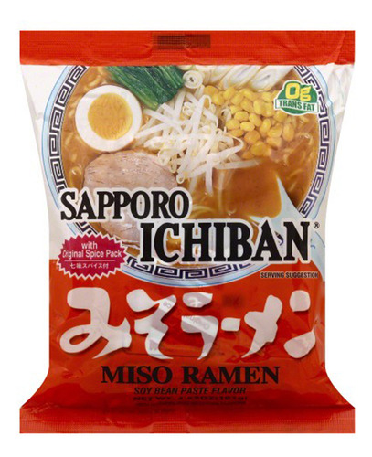 Pasta De Soja Ichiban Com Sabor De Miso Ramen De 3,5 Onças ( - Imagem 2