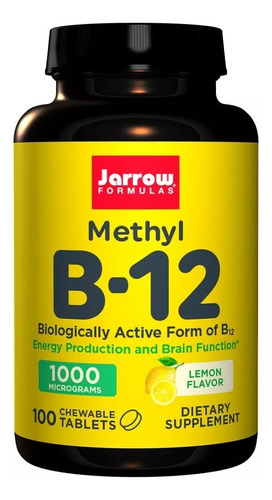 Suplemento Methyl B-12 Methylcobalamin Jarrow Formulas 100un
