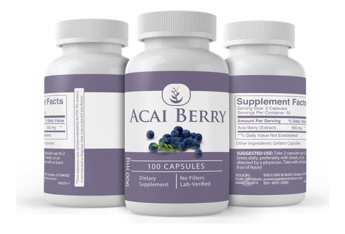 Suplementos Dietéticos Ingredientes Originais Puros Açaí 100 - Imagem 4